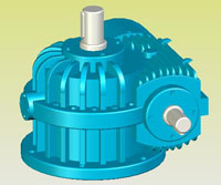 CWS圓弧圓柱蝸桿減速機(jī)實(shí)體模型(GB9147—88)