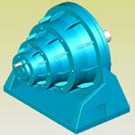 NGW三級(jí)行星齒輪減速機(jī)實(shí)體模型(JB/T6502-93派生系列)