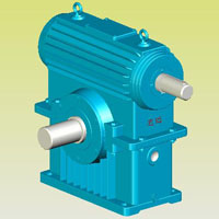 PWO型平面二次包絡(luò)環(huán)面蝸桿減速器實(shí)體模型
