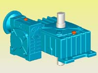 WDEDO型蝸輪蝸桿減速機實體模型