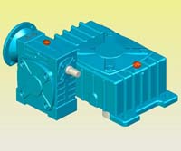 WDEDX型蝸輪蝸桿減速機實體模型