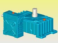 WPEO型蝸輪蝸桿減速機(jī)實(shí)體模型