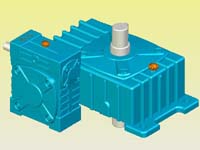 WPEO型蝸輪蝸桿減速機(jī)實(shí)體模型