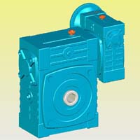 WDWEDK型蝸輪蝸桿減速機實體模型