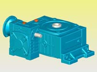 WDWEDKO型蝸輪蝸桿減速機實體模型