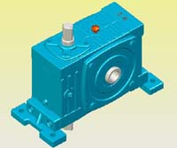 WDWKT型蝸輪蝸桿減速機實體模型