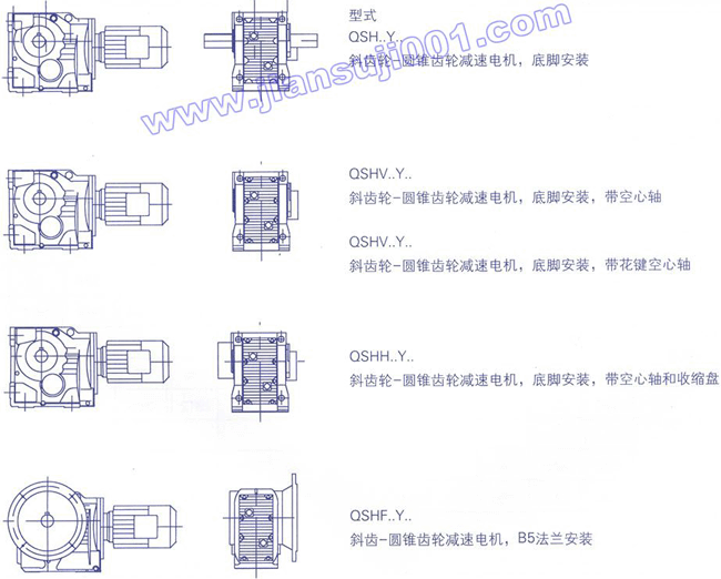 QSH系列斜齒-圓錐齒輪減速電機