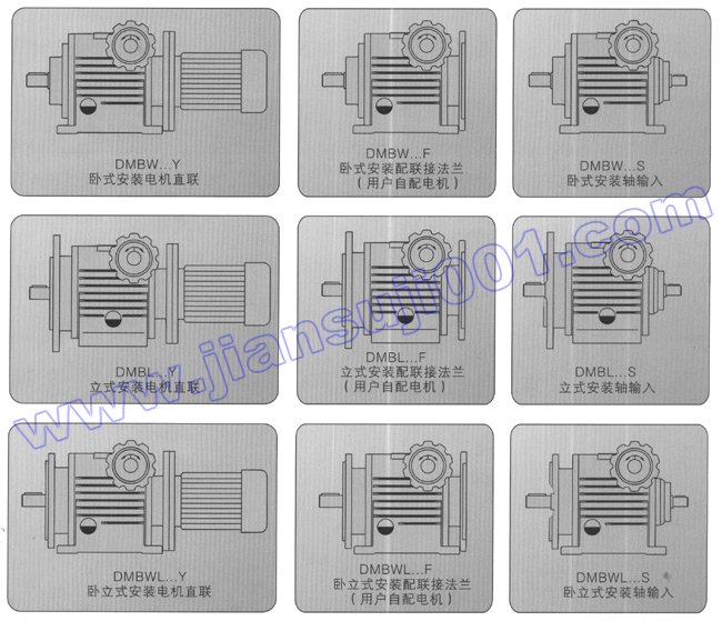 DMB無級(jí)減速機(jī)結(jié)構(gòu)形式圖