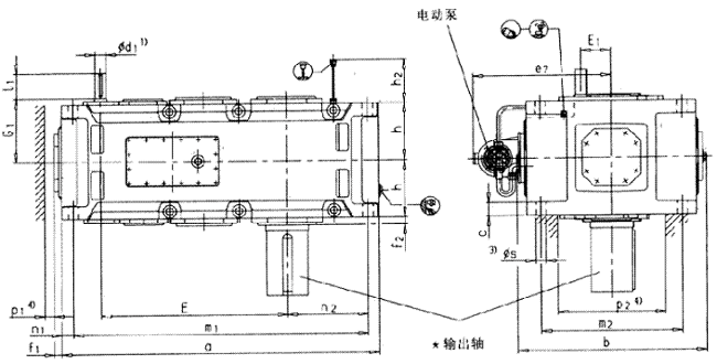 平行軸齒輪箱四級(jí)傳動(dòng)立式安裝(H4.V)