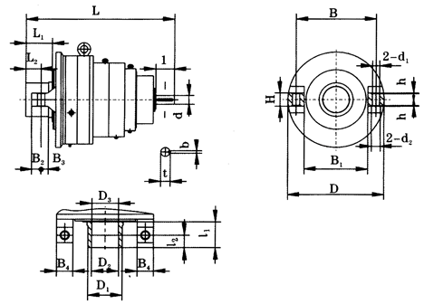 JNG型輥壓機(jī)行星齒輪減速器型號規(guī)格及外形安裝尺寸
