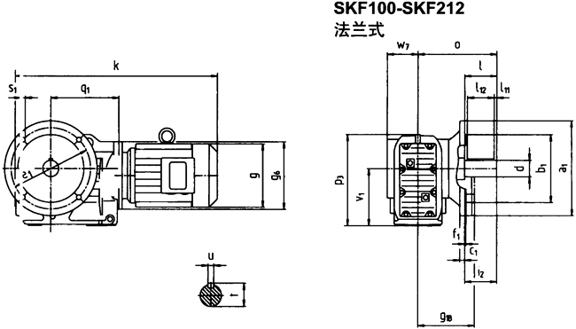 SK系列斜齒輪—蝸旋傘齒輪減速電機(jī)