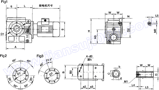 WS系列圓柱蝸桿減速電機(jī)