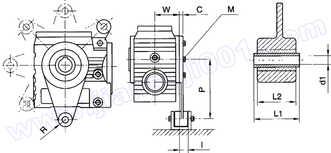 WS系列圓柱蝸桿減速電機(jī)